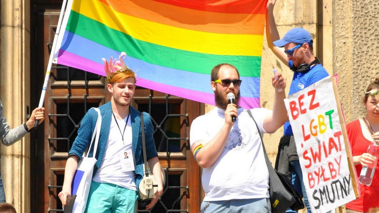 Miko Czerwinski lors de la « Queerovy Maj » en 2015 à Cracovie