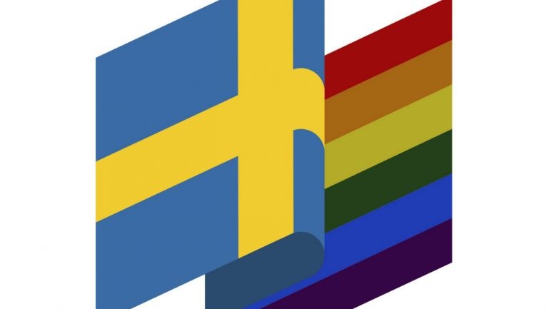 Drapeau Suédois et LGBT