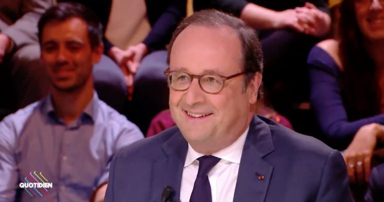 François Hollande dans l'émission Quotidien le mercredi 25 avril 2018 - Capture d'écran / TMC