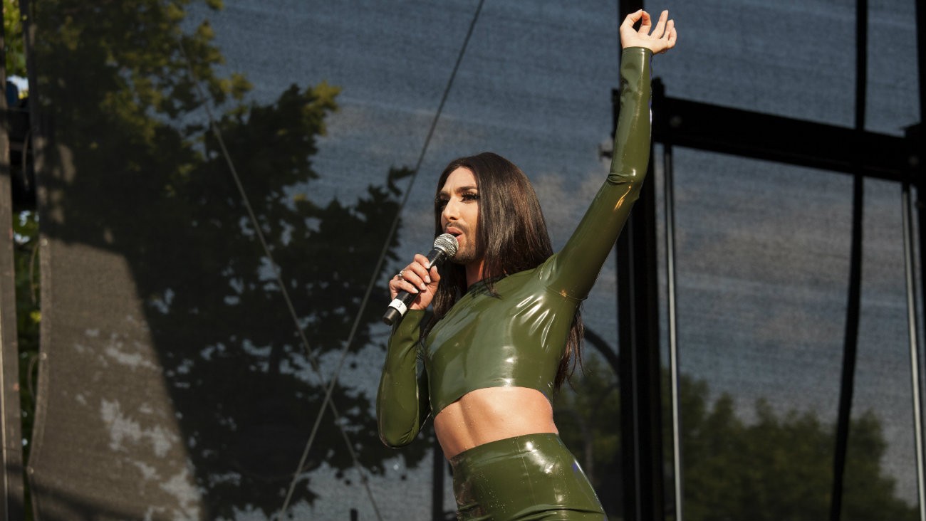 Conchita Wurst le 14 juillet 2015 à la Pride de Cologne