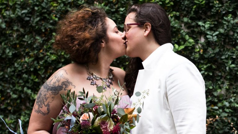 Mariage d'un couple de lesbiennes, en 2015