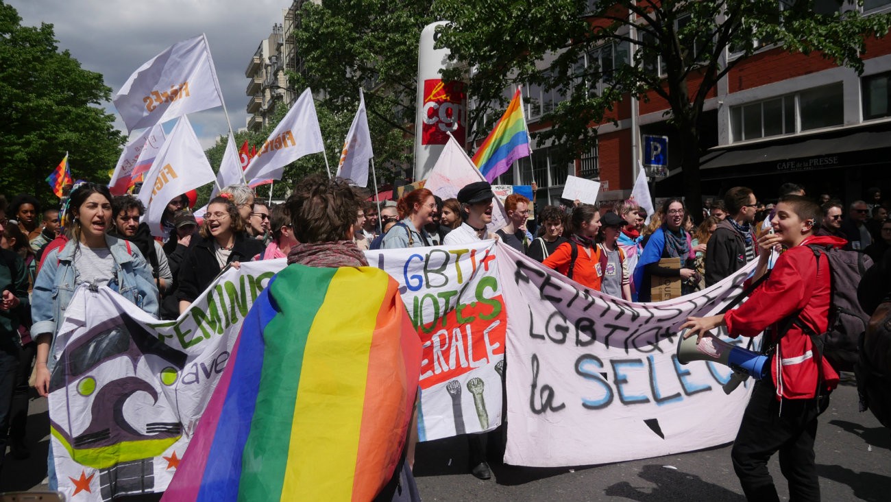 Tête du cortège LGBTI et féministe au 1er mai 2018 - Maëlle Le Corre