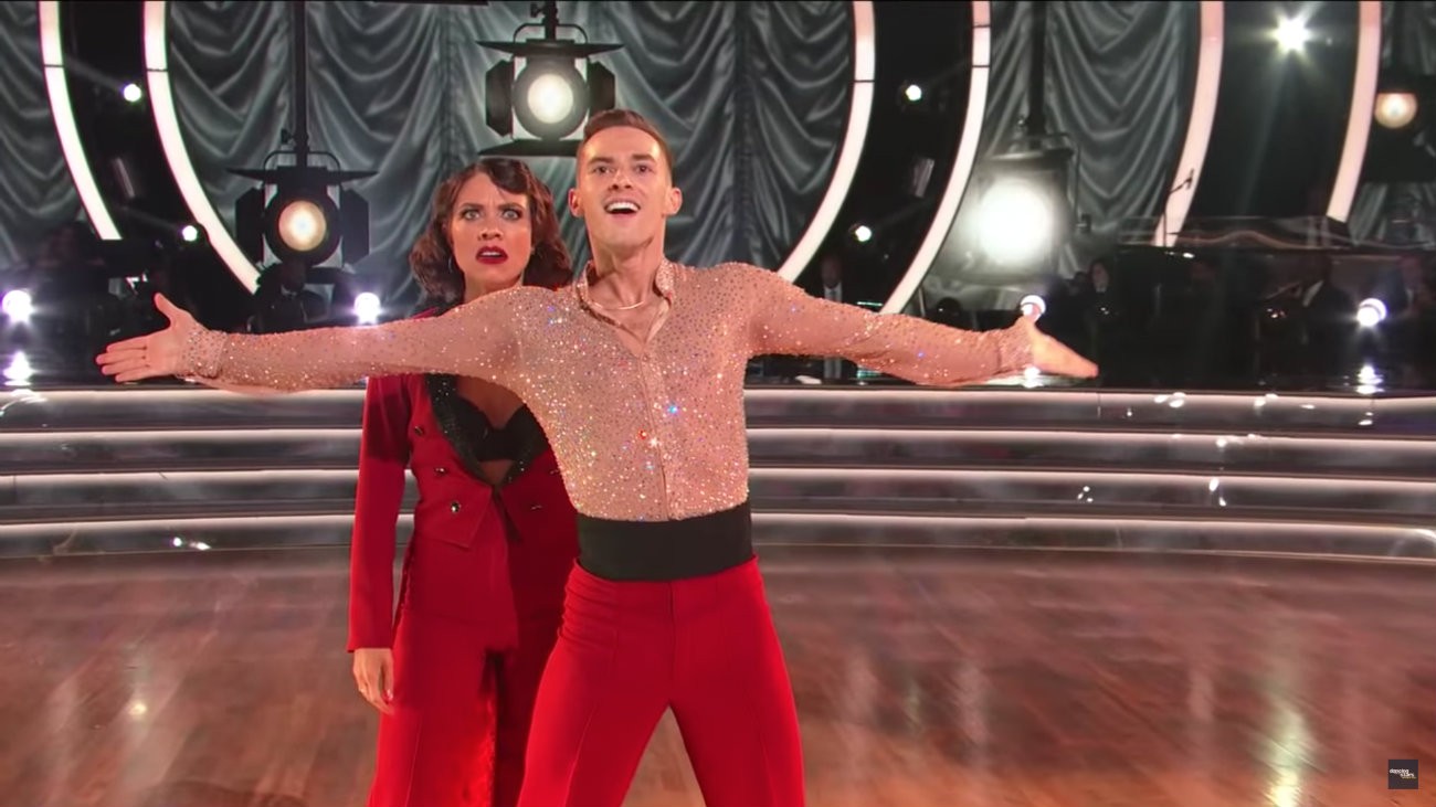 Adam Rippon et Jenna Johnson lors de la finale de « Danse avec les stars » lundi 21 mai - Capture d'écran
