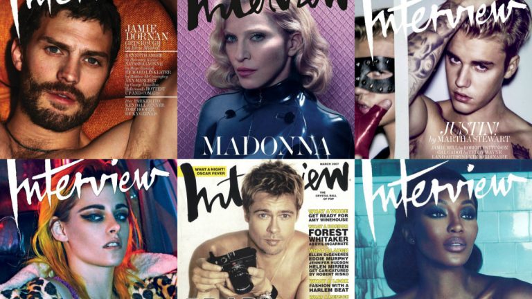 Des couvertures du magazine Interview qui va disparaître - Interview Magazine