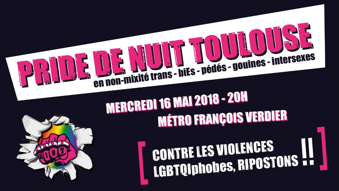 Affiche de la Pride de Nuit de Toulouse 2018