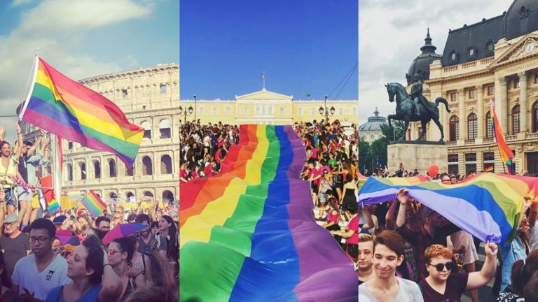 Les Marches des fiertés 2018 de Rome, Athènes et Bucharest