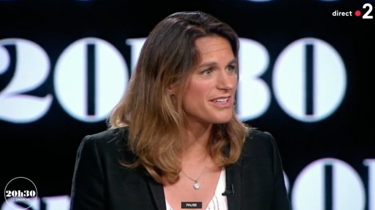 Amélie Mauresmo dans « 20h30, le dimanche » sur France 2, dimanche 10 juin.