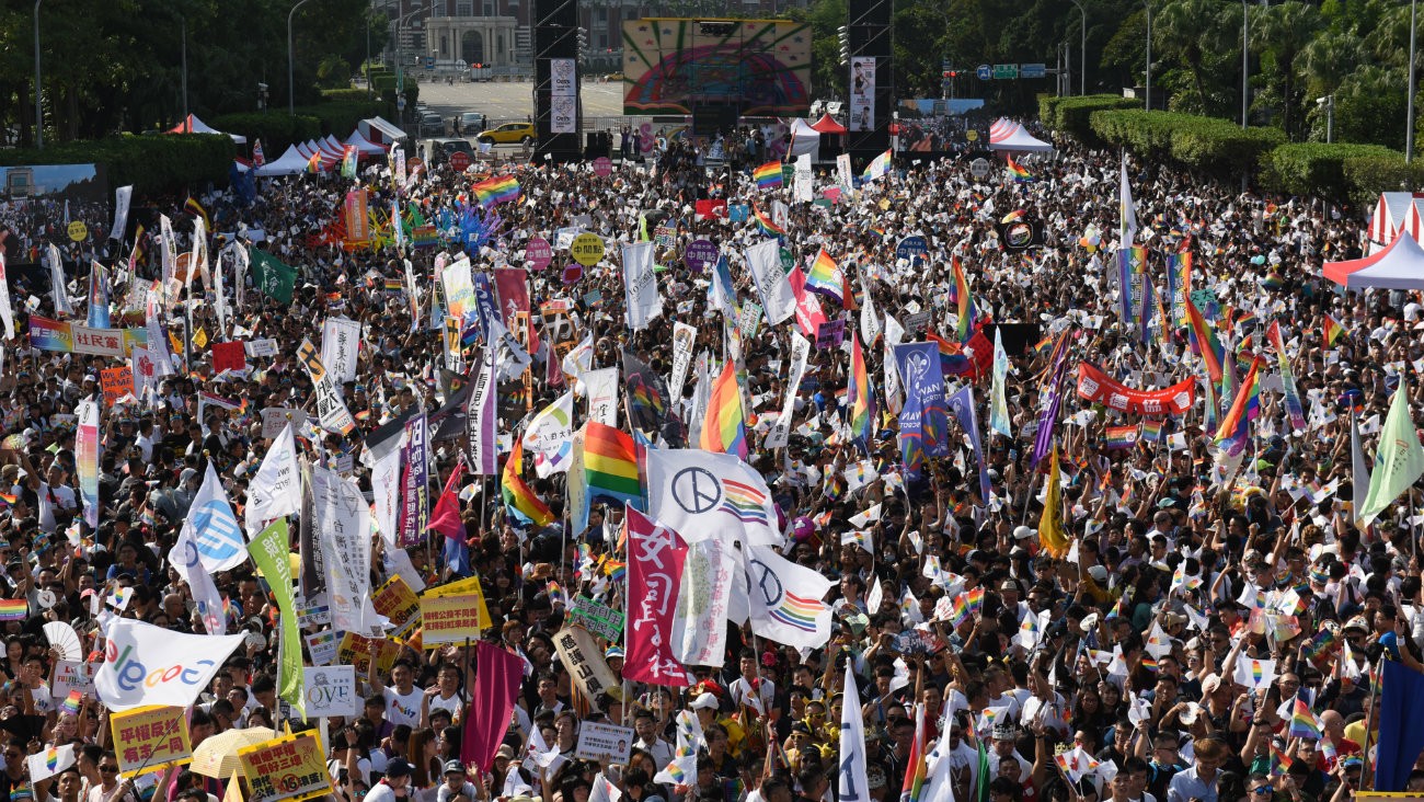 Taiwan taipei mariage LGBT pride marche