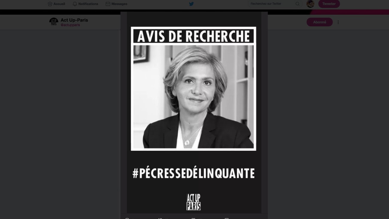 valerie pecresse presidente region idf plainte act up paris diffamation pecresse delinquante solidarite transports aide medicale d'etat