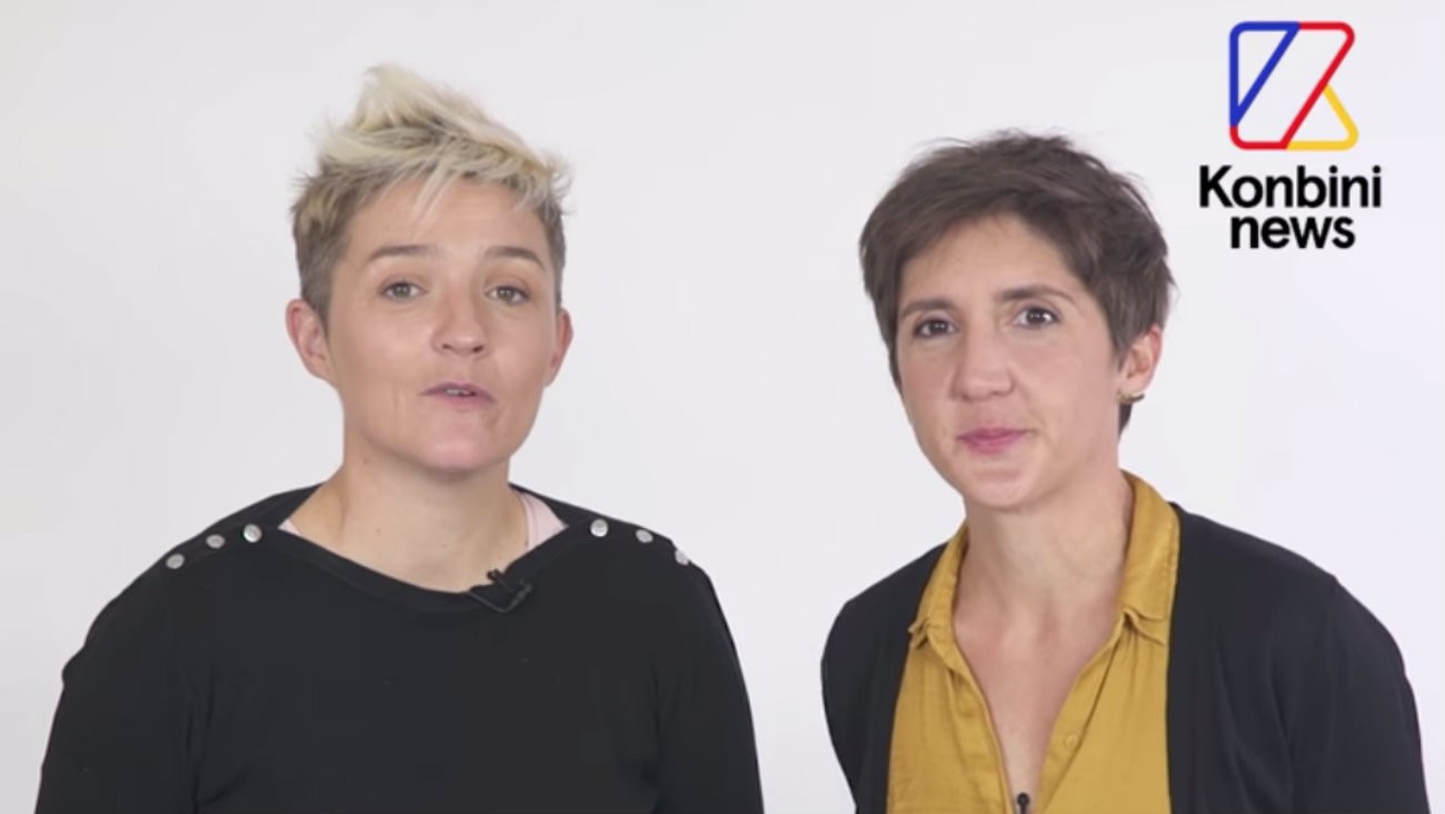 La journaliste d'Arte Marie Labory et son épouse Sophie Barbaroux, interrogée par Konbini News