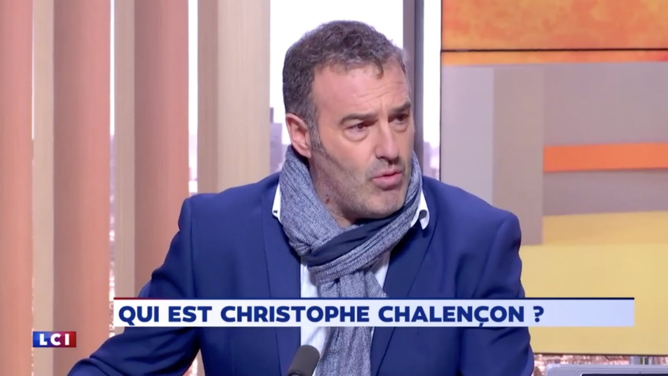 Christophe Chalençon sur le plateau de l'émission « Audrey & co » sur LCI lundi 10 décembre