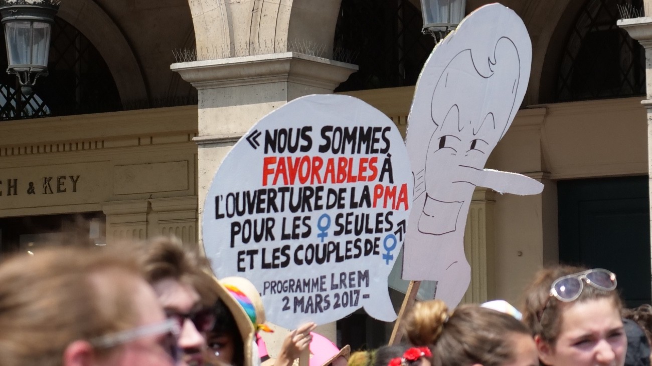 marche des fiertes 2018 pma promesse macron