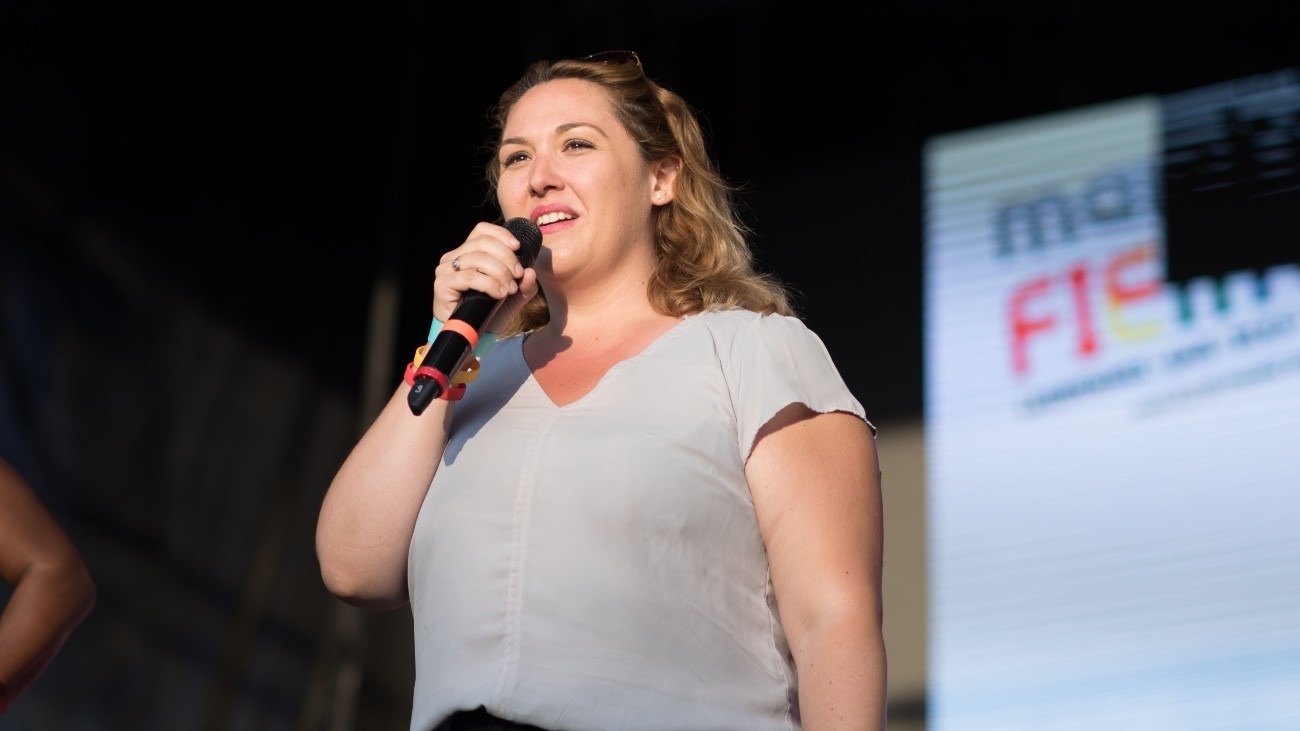 Hélène Bidard à la Marche des fiertés 2018 - Xavier Héraud