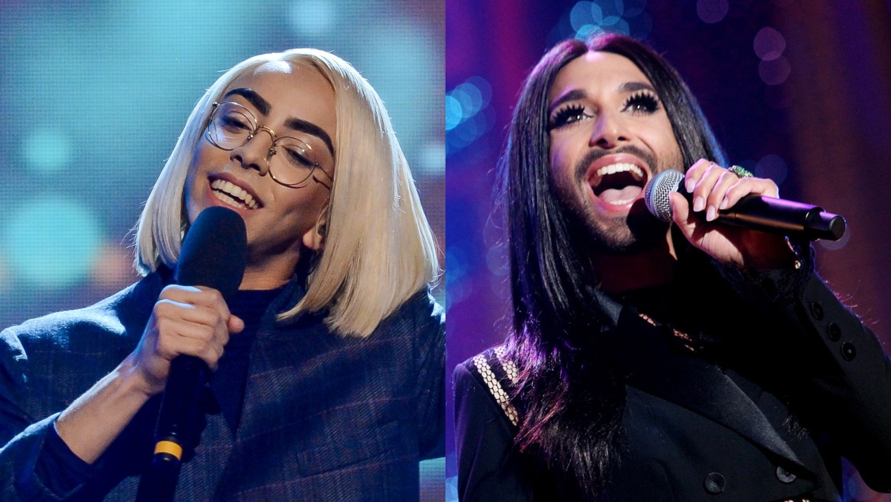 Bilal Hassani (à gauche) et Conchita Wurst (à droite) - Review News - praszkiewicz / Shutterstock