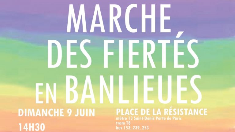 Affiche de la marche des fiertés en banlieues, par Délivrance Makingson