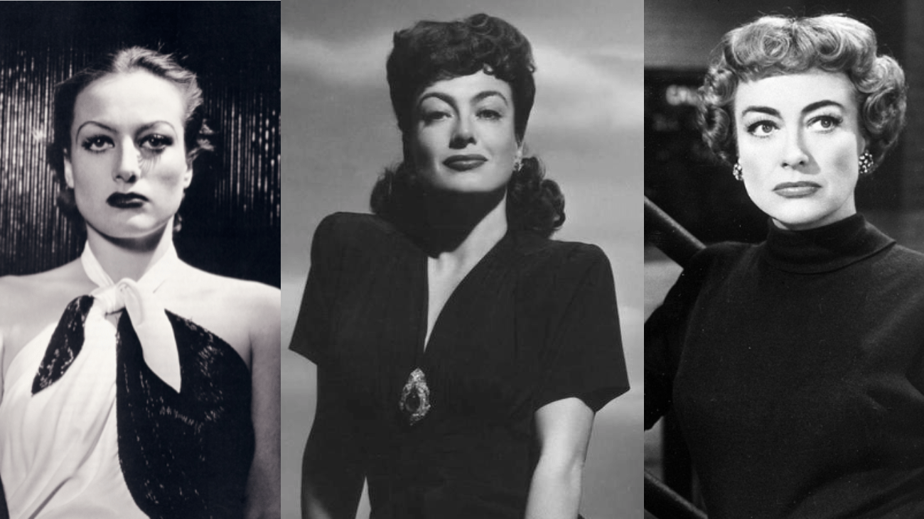 Trois images de l'actrice américaine Joan Crawford - DR