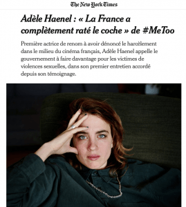 Adèle Haenel New York Times