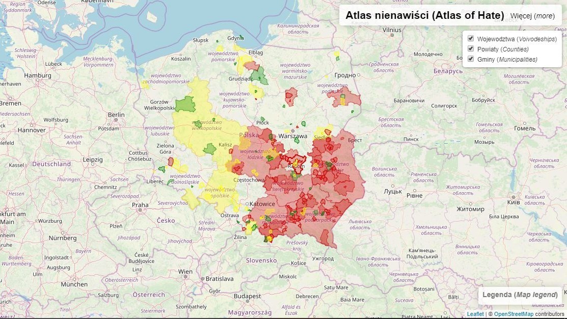 atlas de haine Pologne