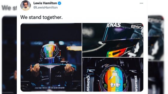 Lewis Hamilton porte au Qatar un casque en défense des personnes LGBTI+