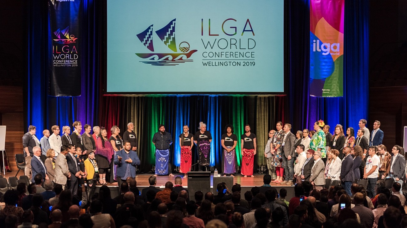 Image de la précédente conférence mondiale de l'Ilga, à Wellington (Australie) en 2019