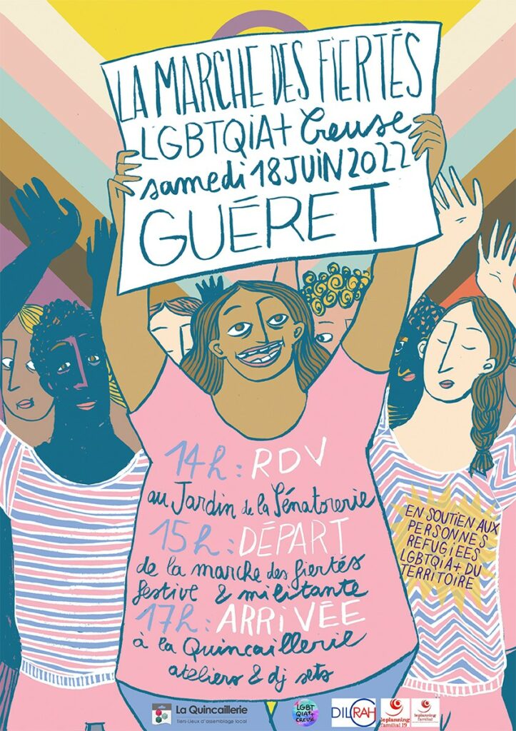affiche de la Pride LGBTQIA+ Guéret 