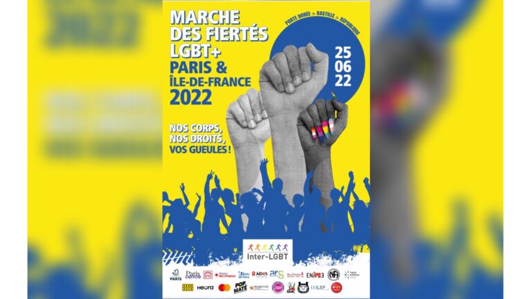 L'affiche de la Marche des fiertés 2022 de Paris-IdF