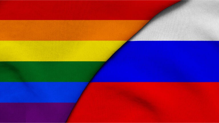 drapeau russe drapeau lgbt