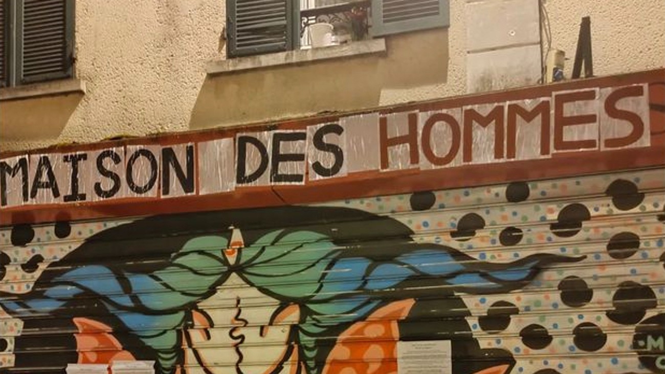 Tag "Maison des Hommes" sur la permanence de la Maison des Femmes de Montreuil - crédit : @l_amazone_paris