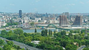 Vue de Belgrade, capitale de la Serbie