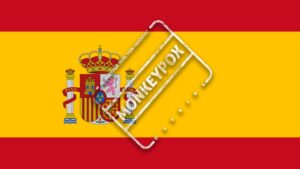 Mention "variole du singe" sur le drapeau espagnol