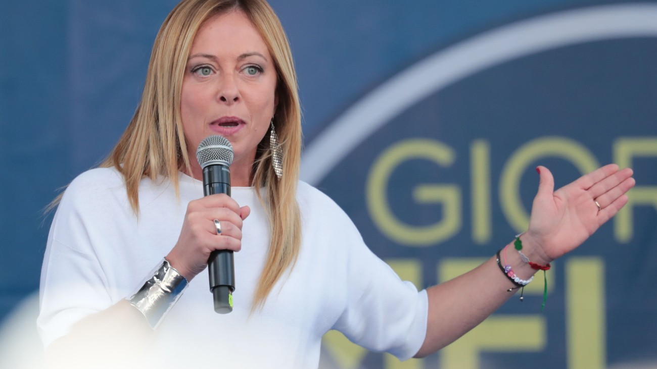 Giorgia Meloni, du parti post fasciste Fratelli d'Italia, en septembre 2022 - Pierre Teyssot / Shutterstock