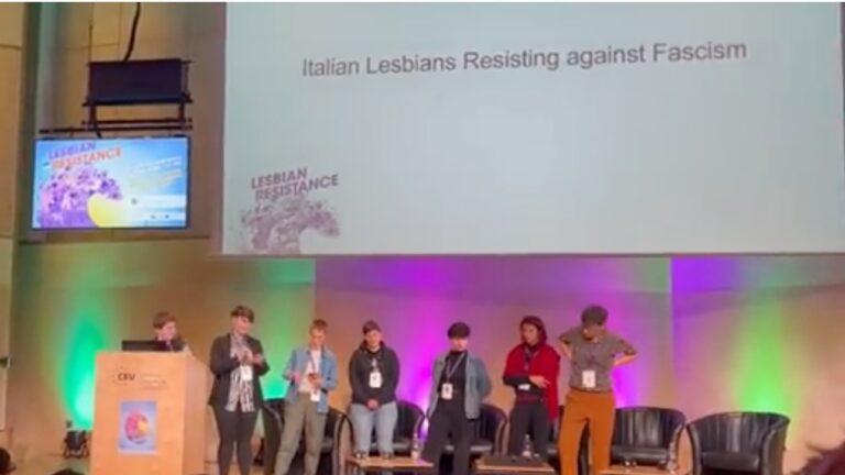 L'intervention des femmes lesbiennes italiennes à la conférence de Budapest - Capture d'écran / Twitter