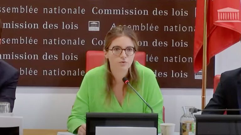 Aurore Bergé à l'assemblée nationale, novembre 2022 - Capture d'écran