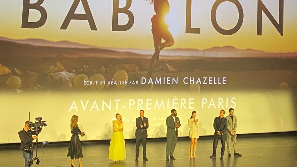 L'équipe du film « Babylon », au Grand Rex, le 14 janvier 2023