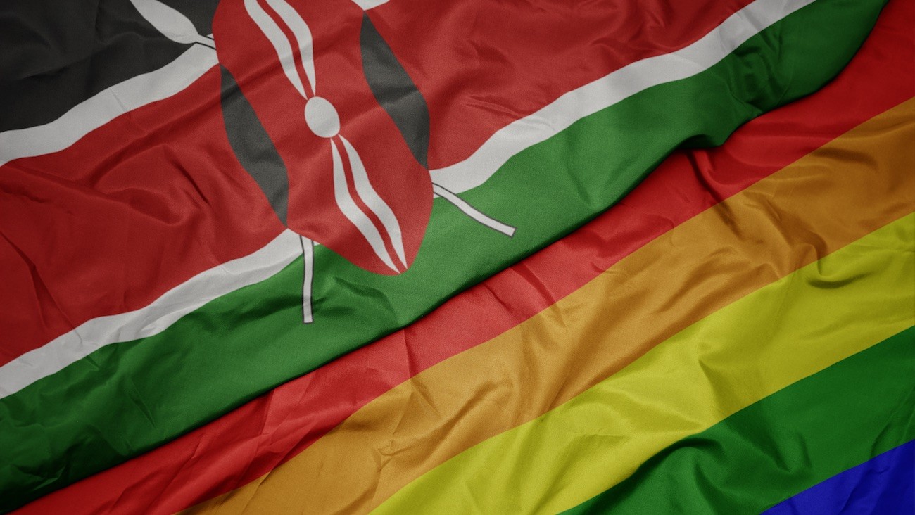 rainbow flag et drapeau du Kenya