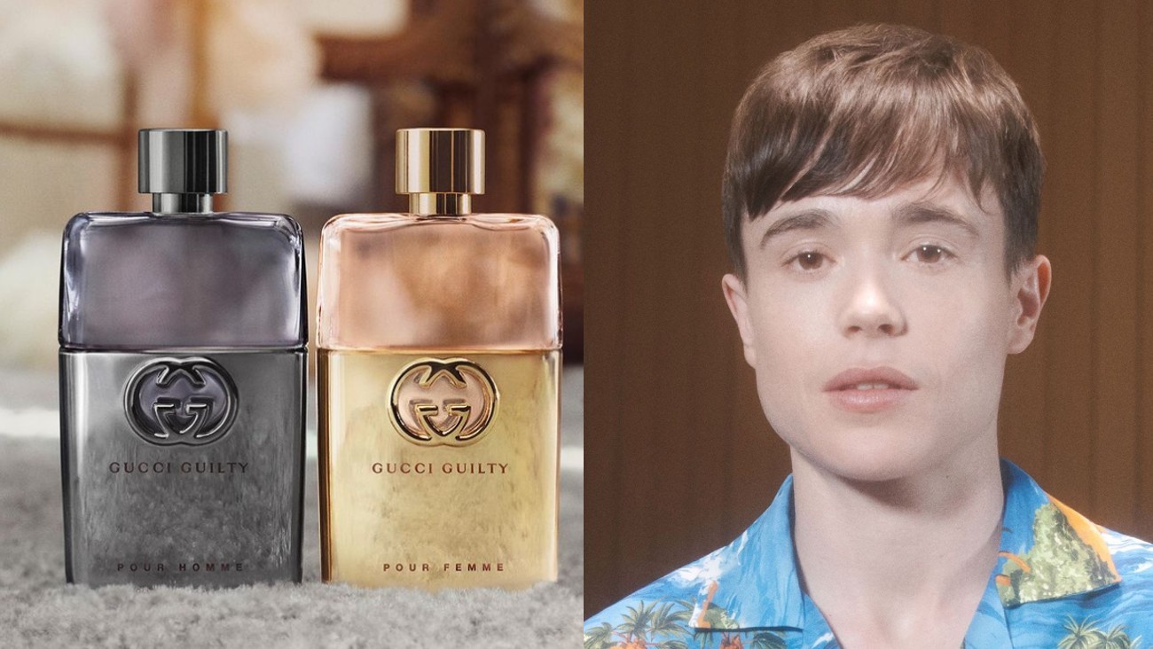 Parfums Gucci Guilty et Elliot Page - Capture d'écran Instagram