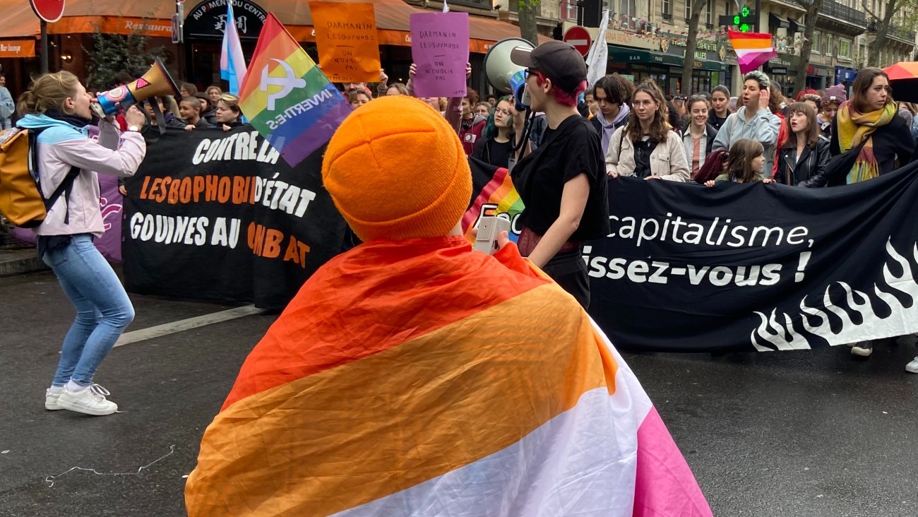 Photo de la marche lesbienne de Paris
