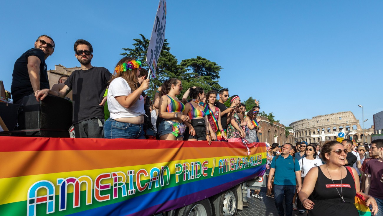 La marche des fiertés LGBT à Rome, en 2019
