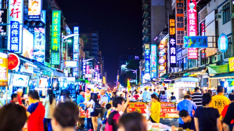 Un marché de nuit à Taiwan
