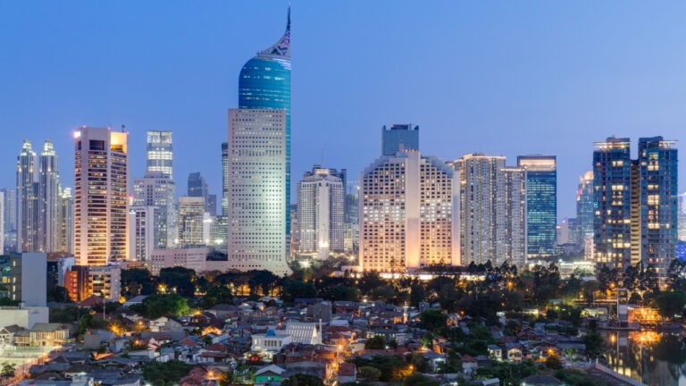 Vue de la skyline de Jakarta en Indonésie