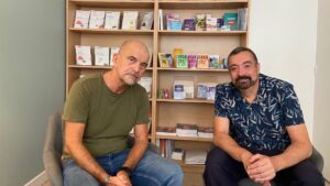 David Friboulet et Antonio Alexandre, dans les locaux de l'ENIPSE à Paris, le 25 juillet 2023