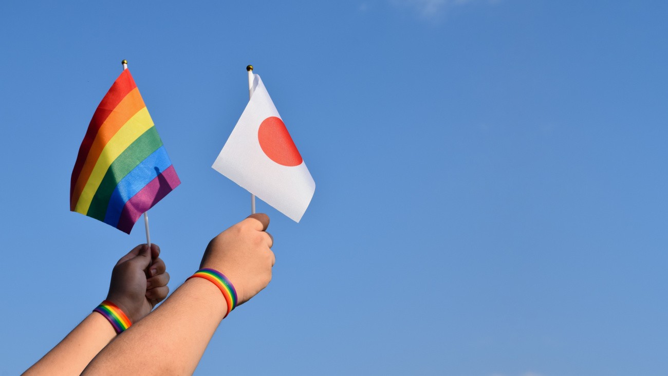 Le drapeau japonais et LGBT