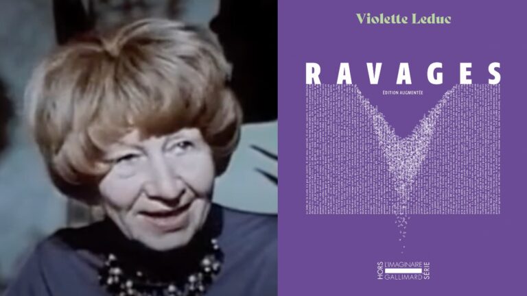 Violette Leduc Ravages non censuré - Capture d'écran Youtube et couverture du roman