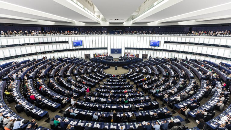 Vue du Parlement européen à Strasbourg en 2019