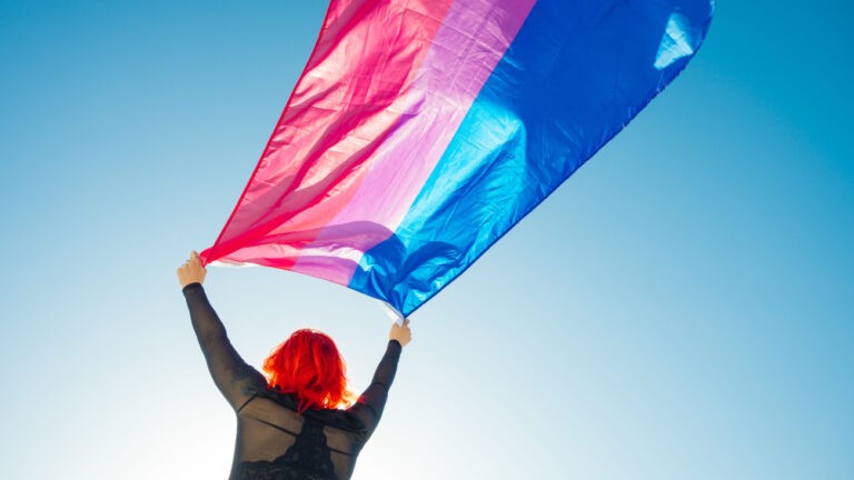 Le drapeau de la bisexualité