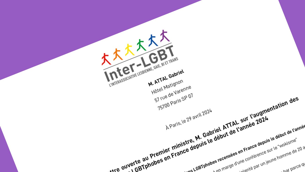 lettre de l'Inter-LGBT à