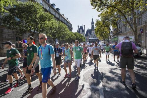 Memorial Rainbow Run à l'issue de l'inauguration du village des Gay Games